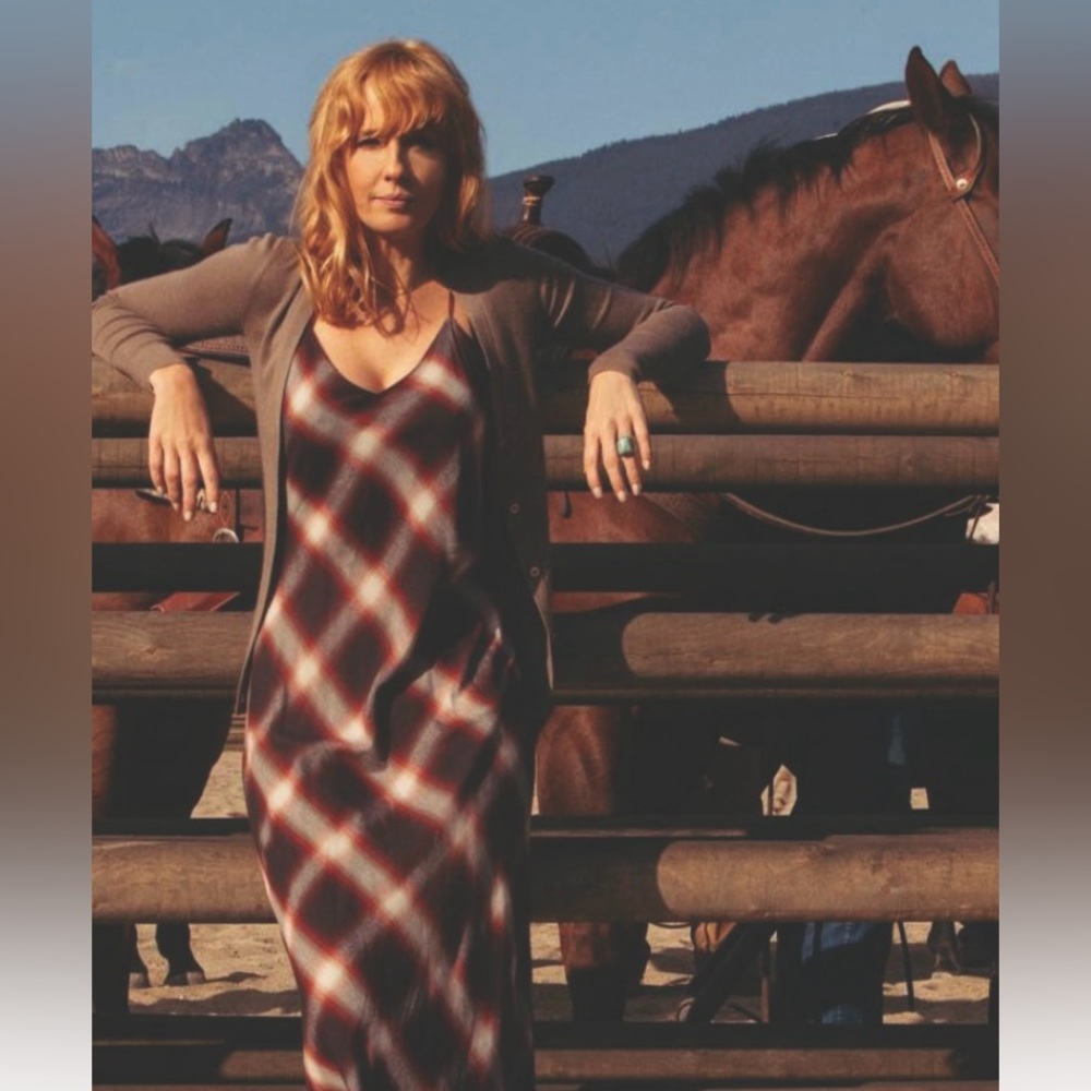 Vince Plaid Slip dress. XS